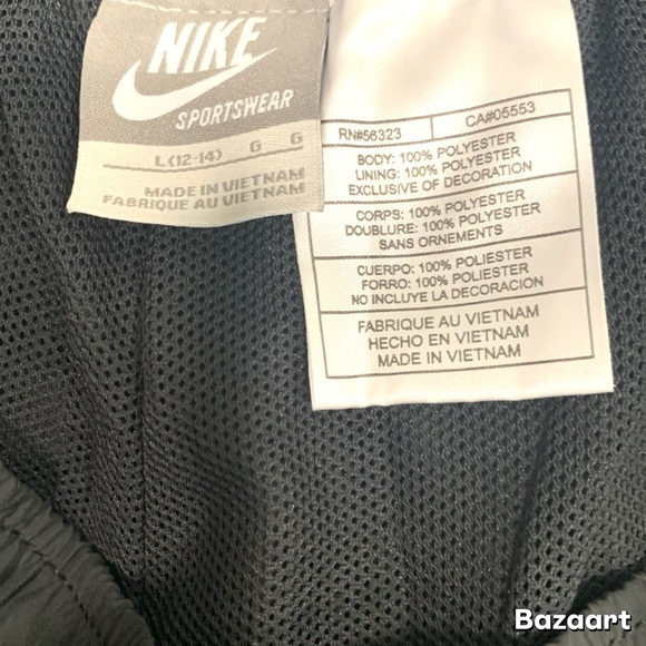 Nike Sportswear Black And White Gym Capri Pants Womens Size L 12-14/ G - Picture 4 of 4